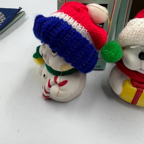 Giftco Snow Bells Vintage Porcelain Christmas Ornaments W Box Xmas Retro Grandma - Picture 4 of 8